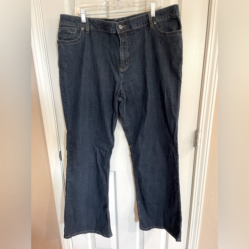 Liz & Co. Woman Plus Size 20W Dark Wash Denim Stretch Jeans